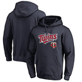 Minnesota Twins Team Lockup Fitted Pullover Hoodie - MLB Hoodies