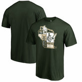 Hunter Green Giannis Antetokounmpo Milwaukee Bucks Player State T-Shirt | NBA