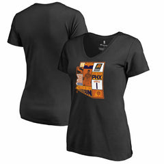 Black Devin Booker Phoenix Suns Women's Player State V-Neck T-Shirt | NBA