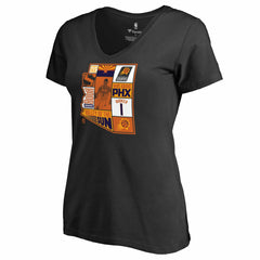 Black Devin Booker Phoenix Suns Women's Player State V-Neck T-Shirt | NBA