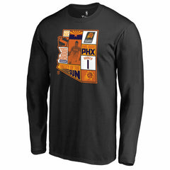 Black Devin Booker Phoenix Suns Player State Long Sleeve T-Shirt | NBA