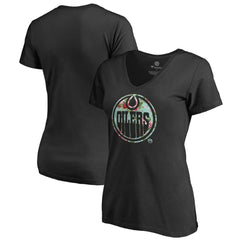 Edmonton Oilers Women's Lovely V-Neck T-Shirt - NHL T-shirts