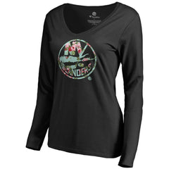New York Islanders Women's Lovely Long Sleeve V-Neck T-Shirt - NHL T-shirts