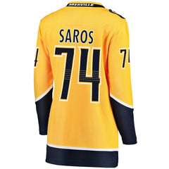Juuse Saros Nashville Predators Fanatics Women's Breakaway Player Jersey - NHL Jerseys