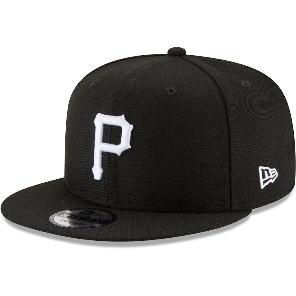 Pittsburgh Pirates New Era Black & White 9FIFTY Snapback Hat - MLB Hats