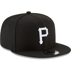 Pittsburgh Pirates New Era Black & White 9FIFTY Snapback Hat - MLB Hats