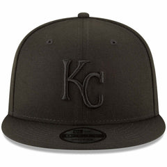 Kansas City Royals New Era Black on Black 9FIFTY Team Snapback Adjustable Hat - MLB Hats