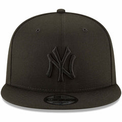 New York Yankees New Era Black on Black 9FIFTY Team Snapback Adjustable Hat - MLB Hats