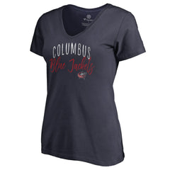 Columbus Blue Jackets Women's Graceful V-Neck T-Shirt - NHL T-shirts