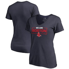 Boston Red Sox Women's We Are Icon V-Neck T-Shirt - MLB T-shirts