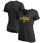 Pittsburgh Pirates Women's We Are Icon V-Neck T-Shirt - MLB T-shirts