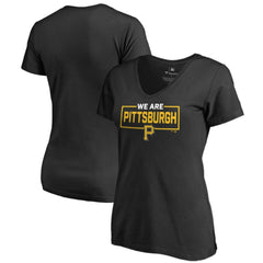 Pittsburgh Pirates Women's We Are Icon V-Neck T-Shirt - MLB T-shirts