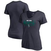 Seattle Mariners Women's We Are Icon V-Neck T-Shirt - MLB T-shirts