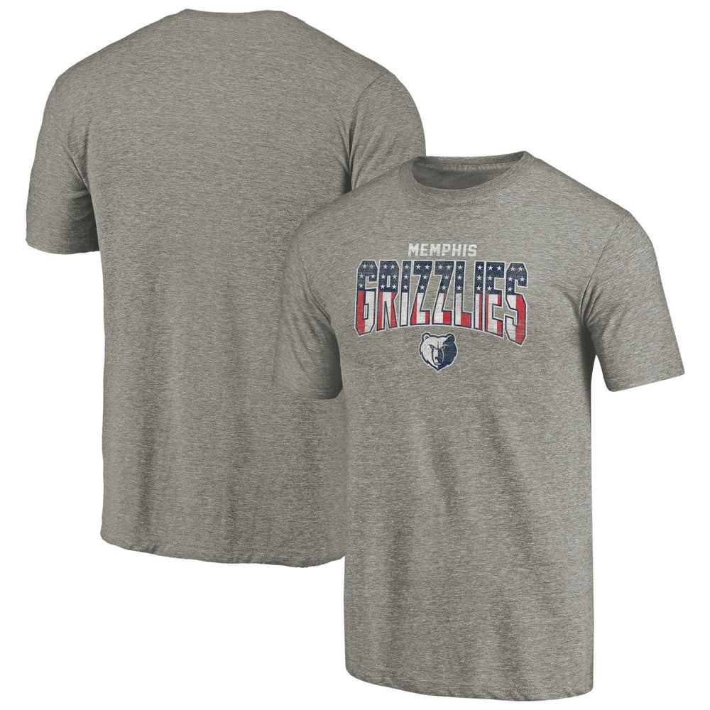 Gray Memphis Grizzlies Freedom Tri-Blend T-Shirt | NBA