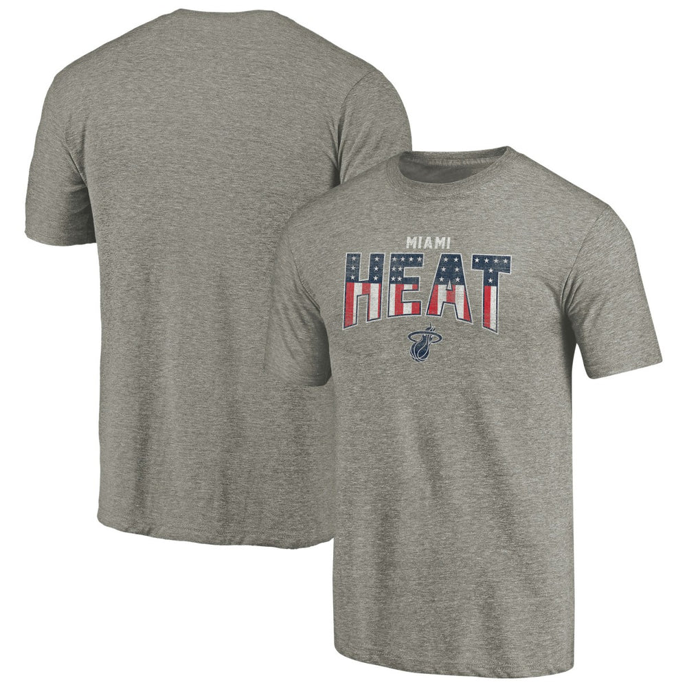 Gray Miami Heat Freedom Tri-Blend T-Shirt | NBA