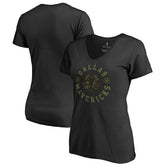 Black Dallas Mavericks Women's Liberty V-Neck T-Shirt sale | NBA