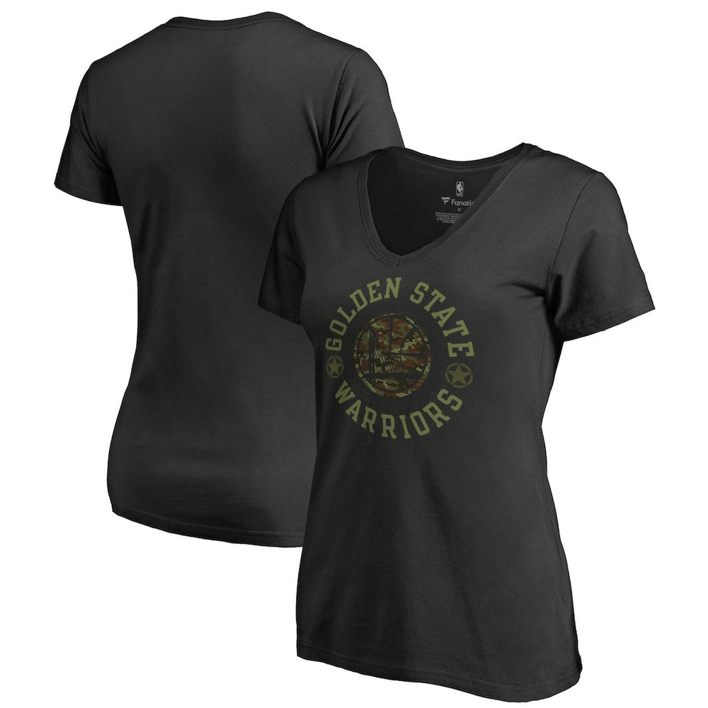 Black Golden State Warriors Women's Liberty V-Neck T-Shirt sale | NBA