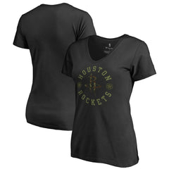 Black Houston Rockets Women's Liberty V-Neck T-Shirt | NBA