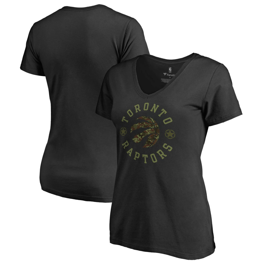 Black Toronto Raptors Women's Liberty V-Neck T-Shirt | NBA