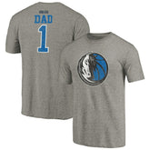 Gray Dallas Mavericks Greatest Dad Tri-Blend T-Shirt sale | NBA