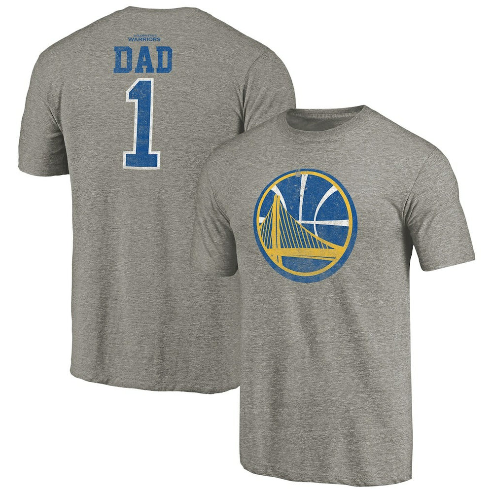 Gray Golden State Warriors Greatest Dad Tri-Blend T-Shirt sale | NBA