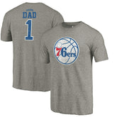 Gray Philadelphia 76ers Greatest Dad Tri-Blend T-Shirt | NBA