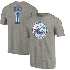 Gray Philadelphia 76ers Greatest Dad Tri-Blend T-Shirt | NBA