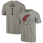 Gray Portland Trail Blazers Greatest Dad Tri-Blend T-Shirt | NBA