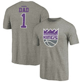 Gray Sacramento Kings Greatest Dad Tri-Blend T-Shirt | NBA