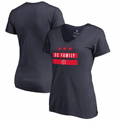 Navy Washington Wizards Women's Hometown Collection DC Family V-Neck T-Shirt | NBA