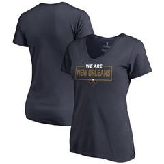 Navy New Orleans Pelicans Women's We Are Iconic Collection V-Neck T-Shirt | NBA