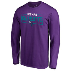 Purple Charlotte Hornets We Are Iconic Collection Long Sleeve T-Shirt | NBA