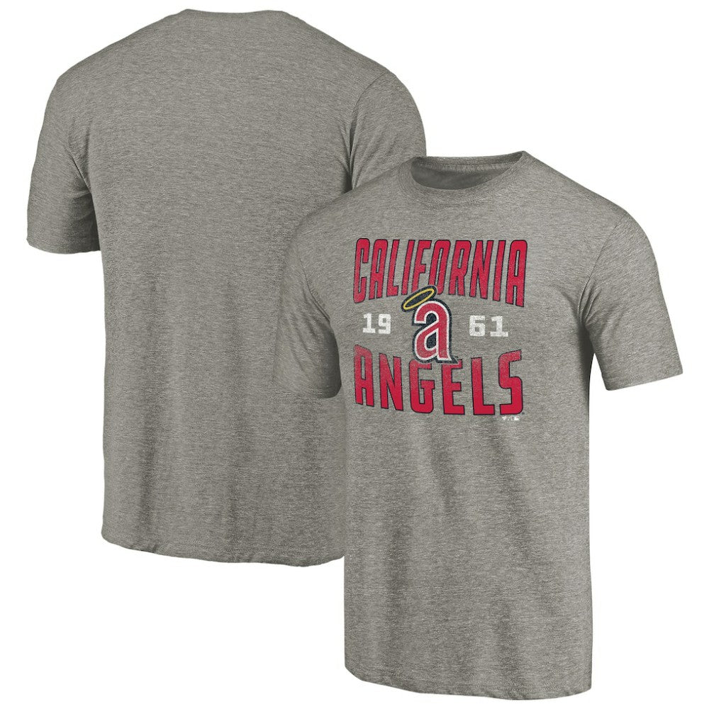 California Angels Cooperstown Collection Vintage Antique Stack Tri-Blend T-Shirt - MLB T-shirts