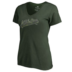 Athletics Women's Armed Forces Wordmark T-Shirt - MLB T-shirts