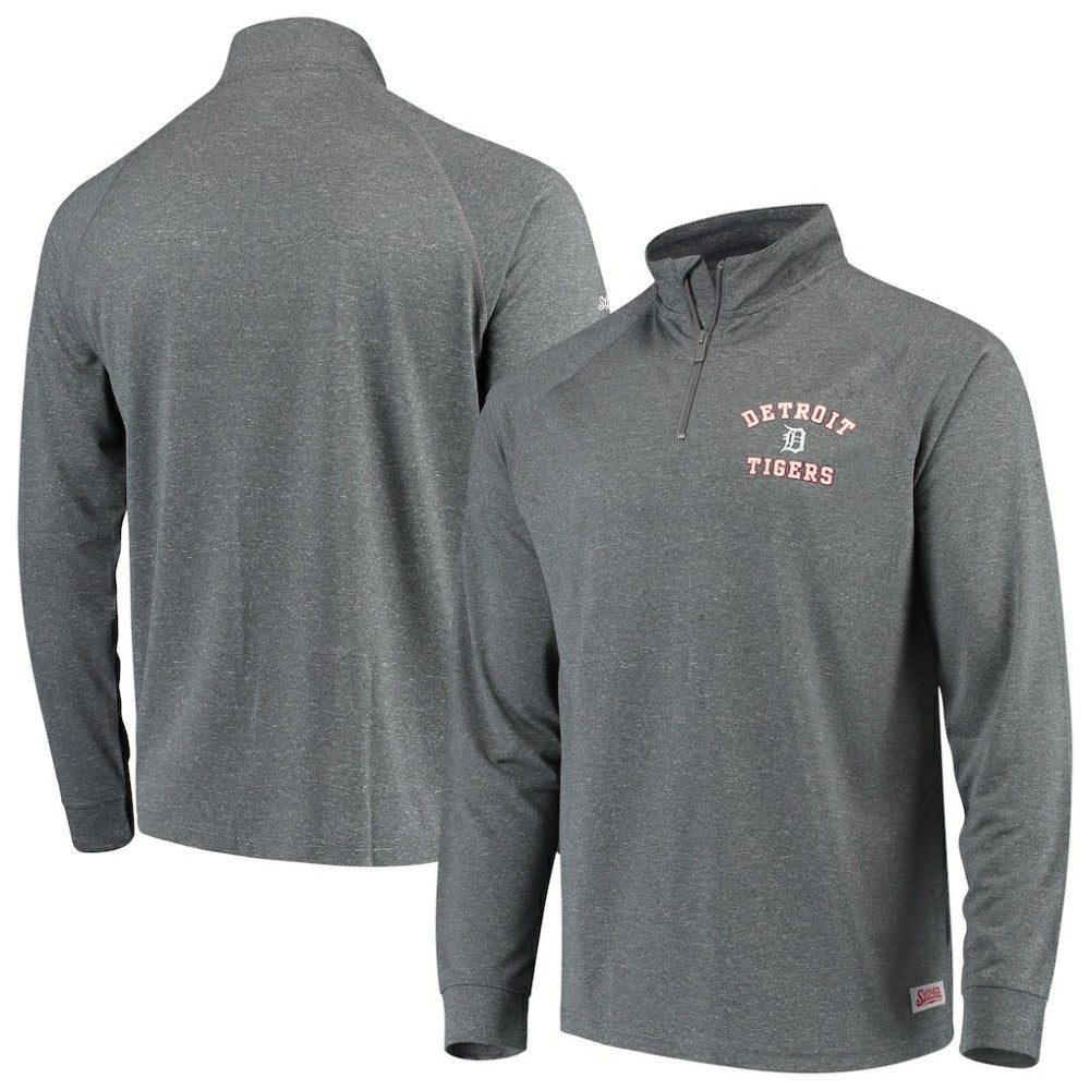 Detroit Tigers Stitches Team Raglan Quarter-Zip Pullover Jacket - MLB Jackets