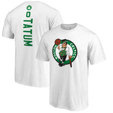 White Jayson Tatum Boston Celtics Backer Name & Number T-Shirt | NBA