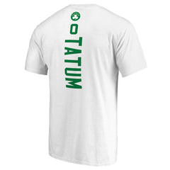 White Jayson Tatum Boston Celtics Backer Name & Number T-Shirt | NBA