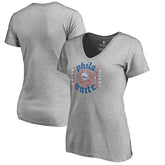 Heather Gray Philadelphia 76ers Women's Hometown Collection Unite V-Neck T-Shirt | NBA