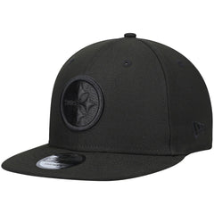 Pittsburgh Steelers Black On Black 9FIFTY Adjustable Hat | NFL New