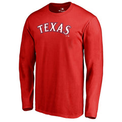 Texas Rangers Team Wordmark Long Sleeve T-Shirt - MLB T-shirts
