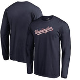 Washington Nationals Team Wordmark Long Sleeve T-Shirt - MLB T-shirts