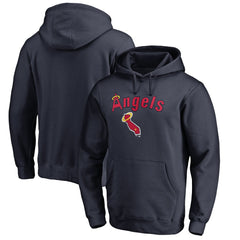 Los Angeles Angels Vintage Cooperstown Collection Wahconah Fitted Pullover Hoodie - MLB Hoodies