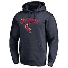 Los Angeles Angels Vintage Cooperstown Collection Wahconah Fitted Pullover Hoodie - MLB Hoodies