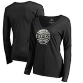 Colorado Rockies Women's Cooperstown Collection Slider Long Sleeve V-Neck T-Shirt - MLB T-shirts