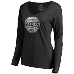 Colorado Rockies Women's Cooperstown Collection Slider Long Sleeve V-Neck T-Shirt - MLB T-shirts
