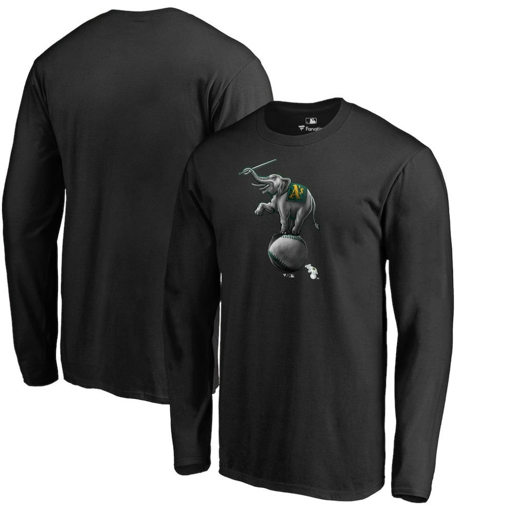 Athletics Midnight Mascot Long Sleeve T-Shirt - MLB T-shirts