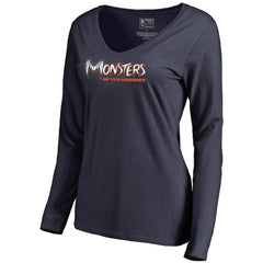 Chicago Bears Women's Monsters Long Sleeve V-Neck T-Shirt | NFL Discount