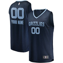 Icon Edition Memphis Grizzlies Fast Break Custom Replica Jersey Navy | NBA