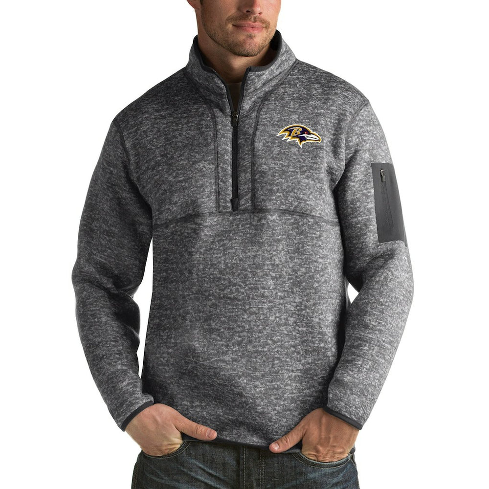 Baltimore Ravens Antigua Fortune Big & Tall Quarter-Zip Pullover Jacket | NFL Hot