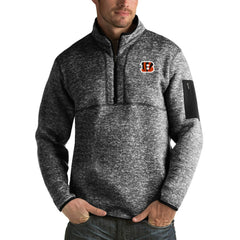 Cincinnati Bengals Antigua Fortune Big & Tall Quarter-Zip Pullover Jacket | NFL Hot